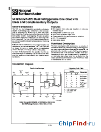 Datasheet DM74123N manufacturer National Semiconductor